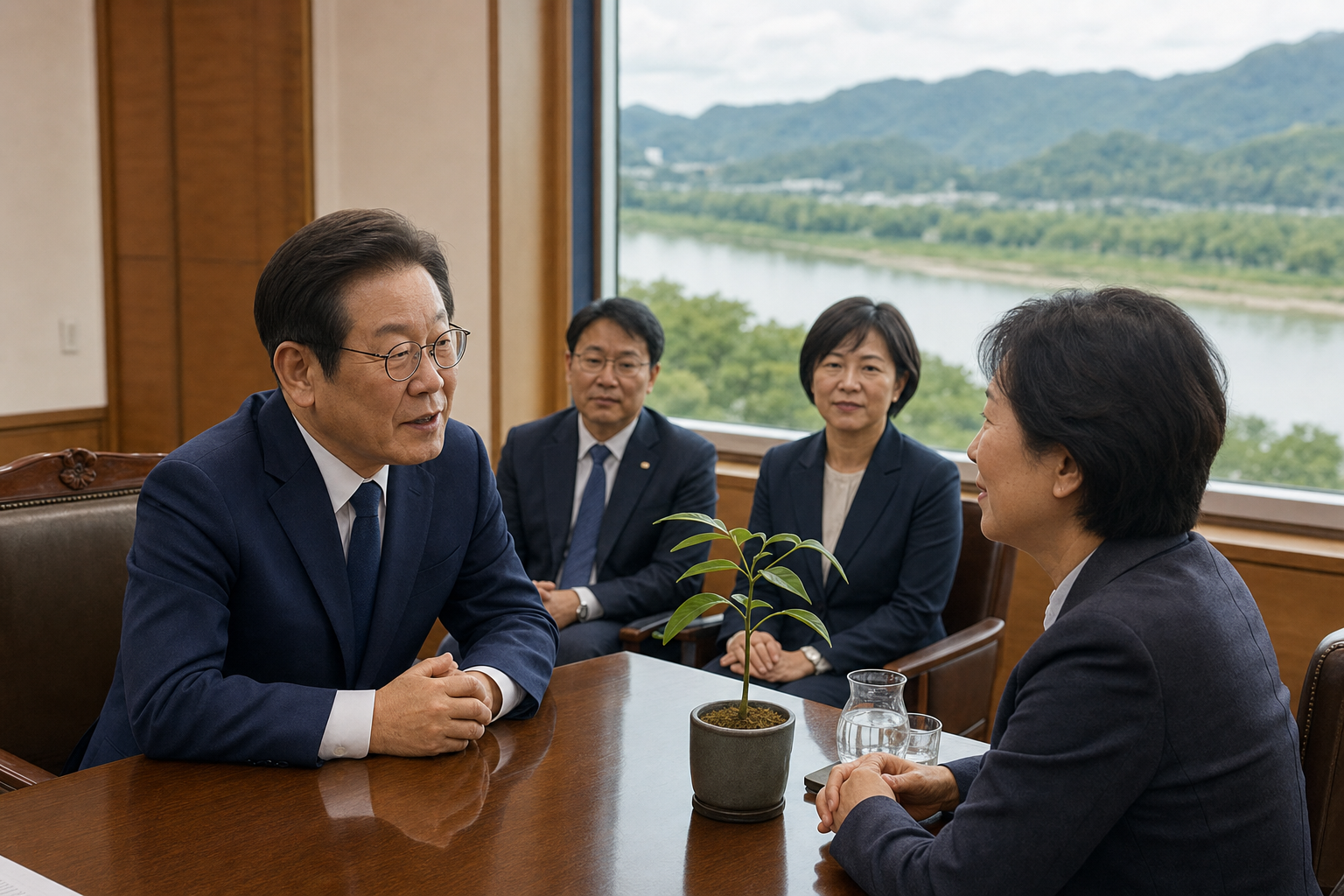 김민석, 안동시의회 방문해 '대통령이 심은 곳에 물 보태겠다'