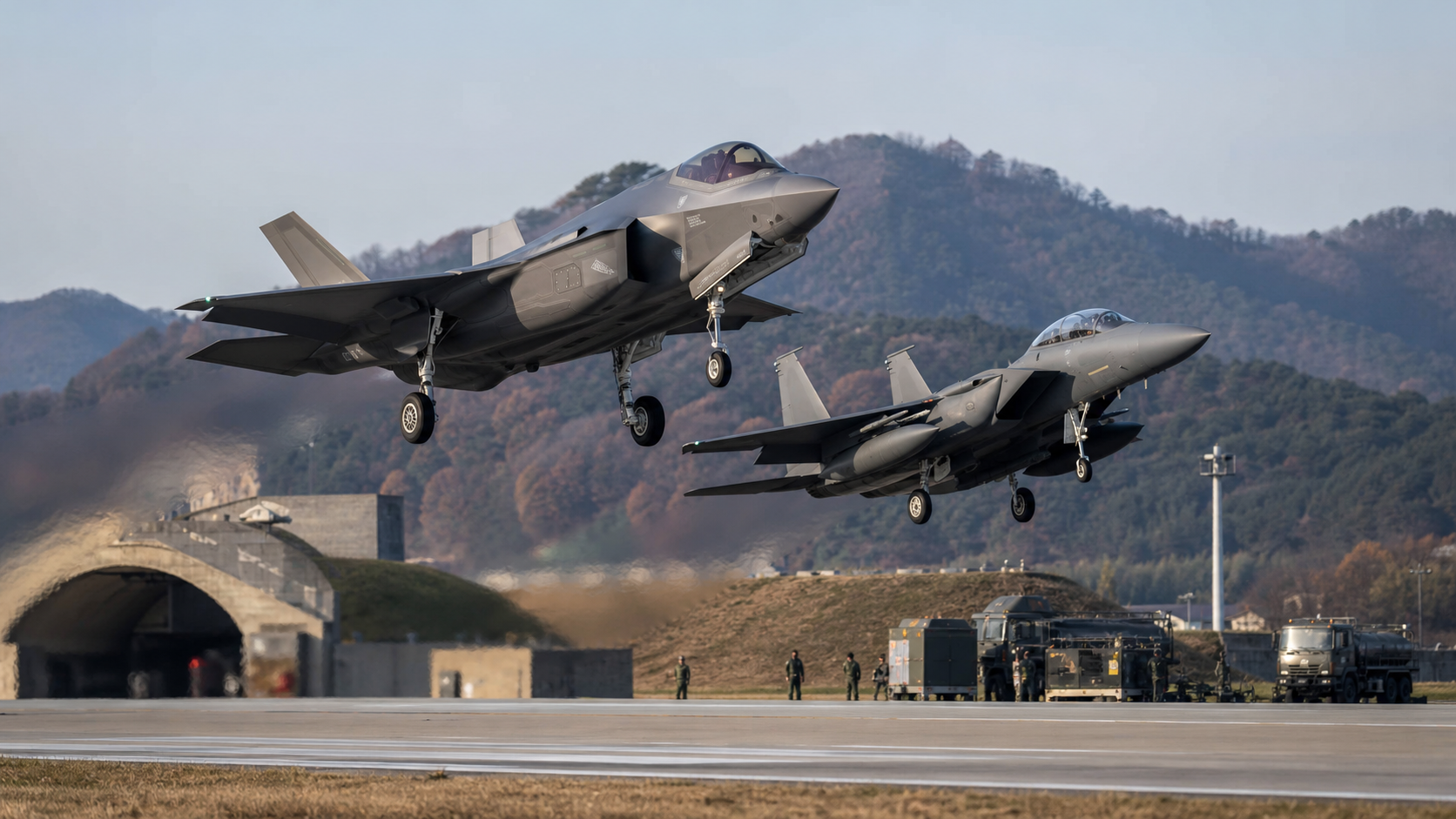 F-35A와 F-15K 조합, 한국 공군 미래 전력 핵심 축으로