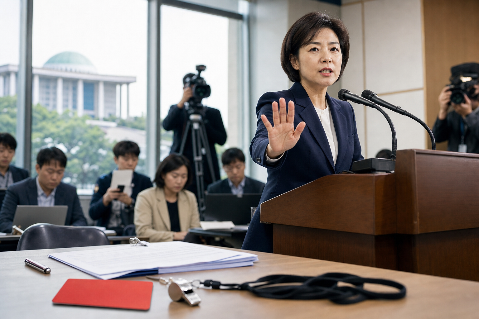 김보미 "손흥민도 반칙하면 레드카드"…송영길 출마 허용에 반발