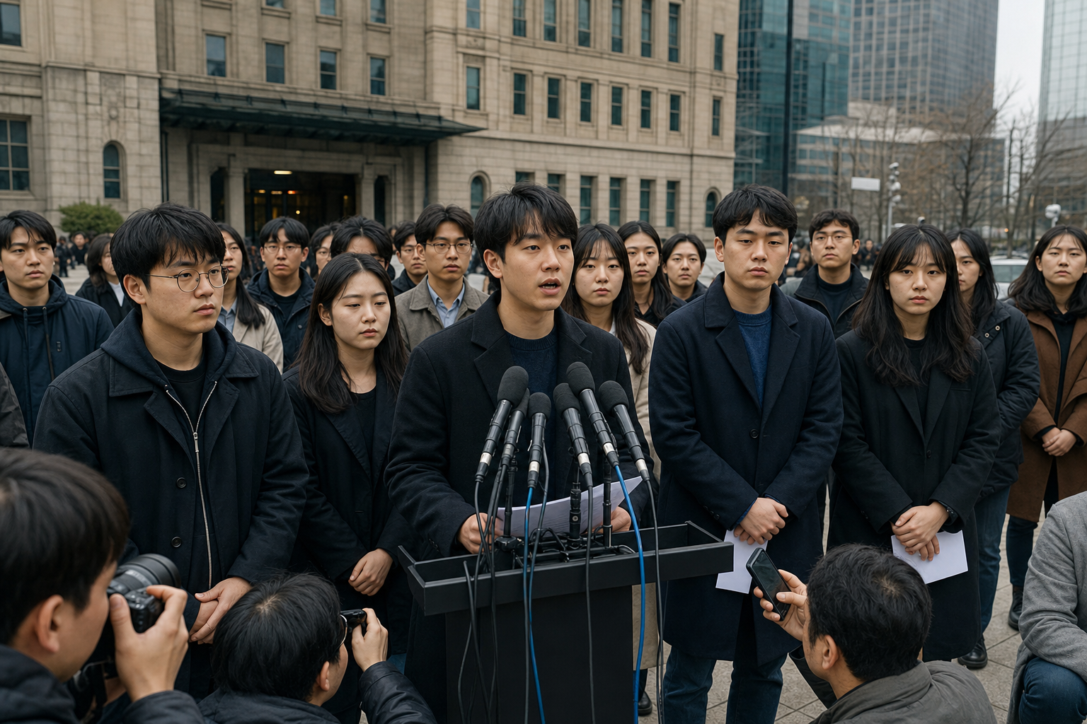 대학생 진보단체, 오세훈 시장 사퇴 촉구 기자회견