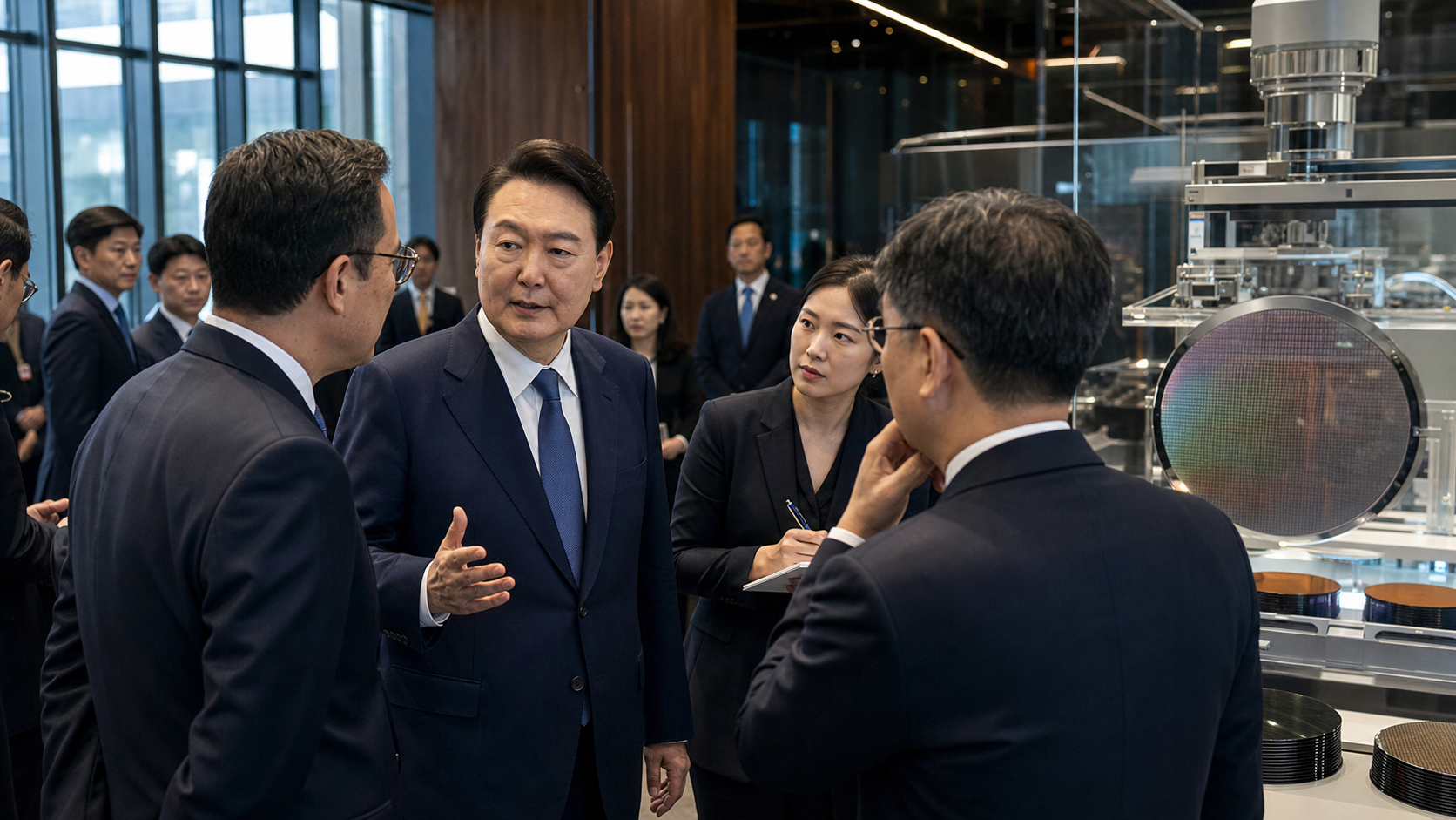 이재명 대통령 AI 방문, 950조원 규모 글로벌 반도체 협력 성사