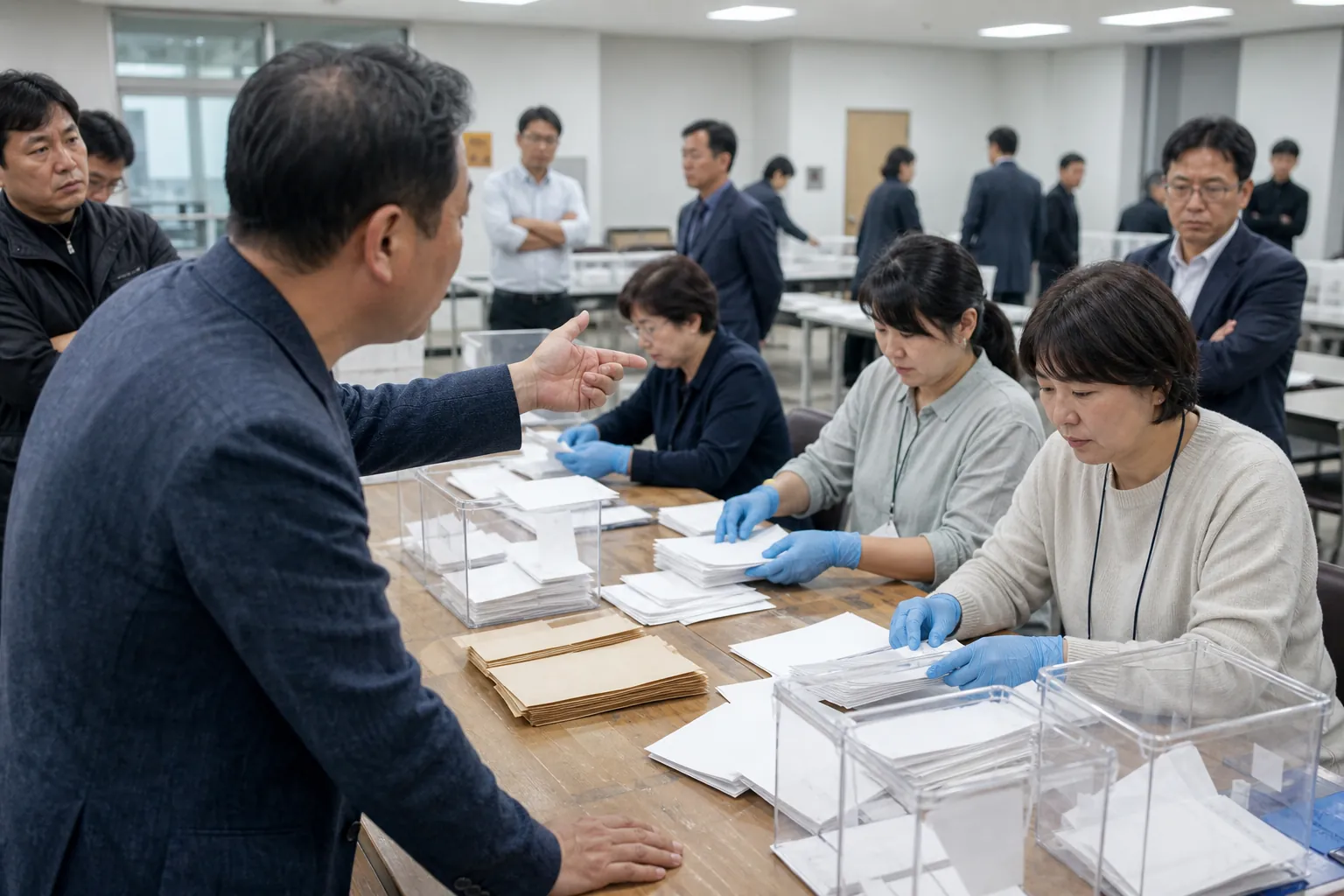 통영시장 재검표 결과 번복 없어…전한길 또 음모론