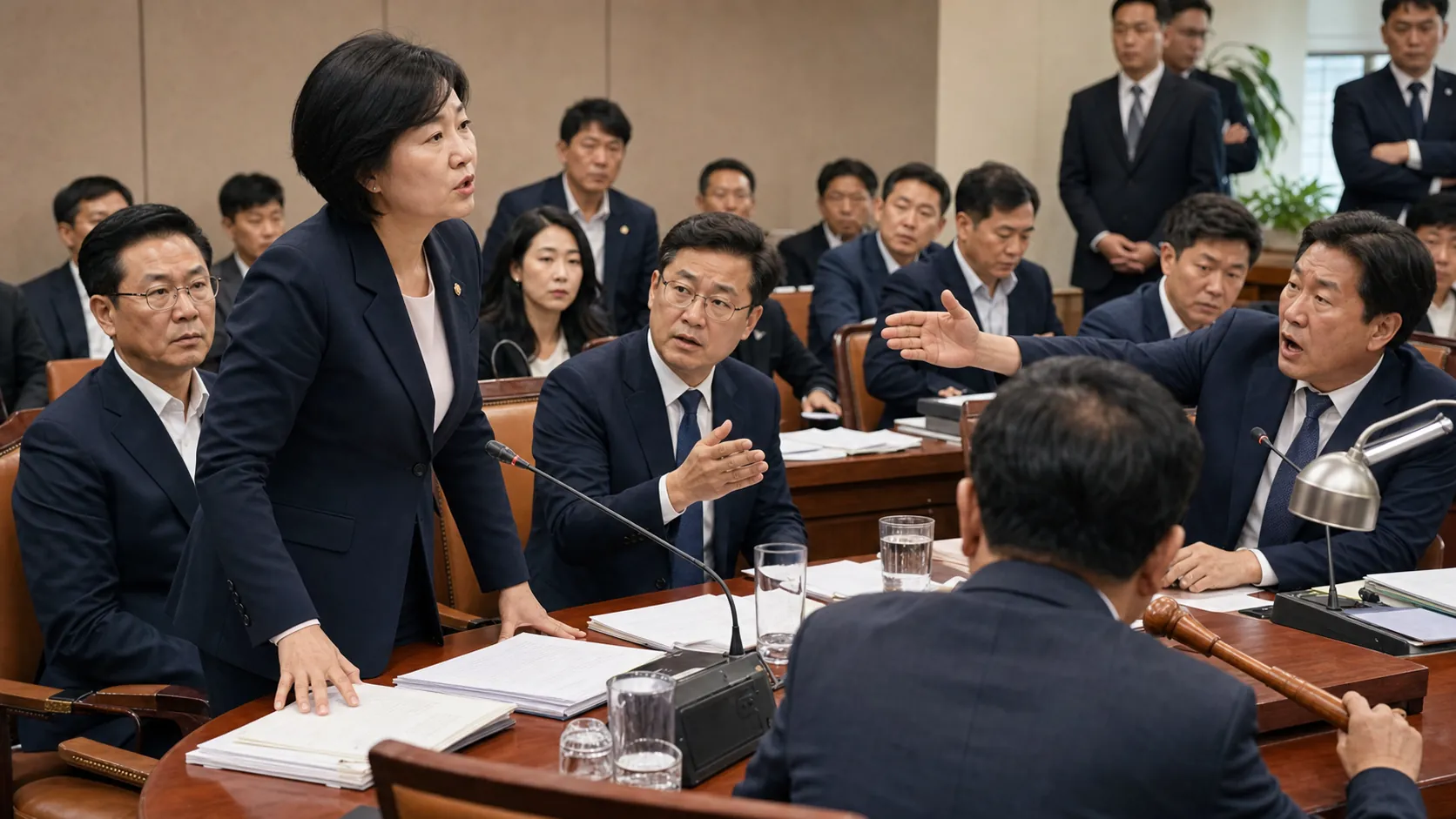 이진숙 과방위 보임 두고 여야 격돌…회의 정회