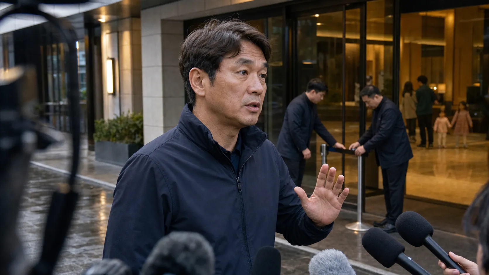 홍명보, 옌스의 '가족 격리' 주장에 반박…숙소 보안은 사과