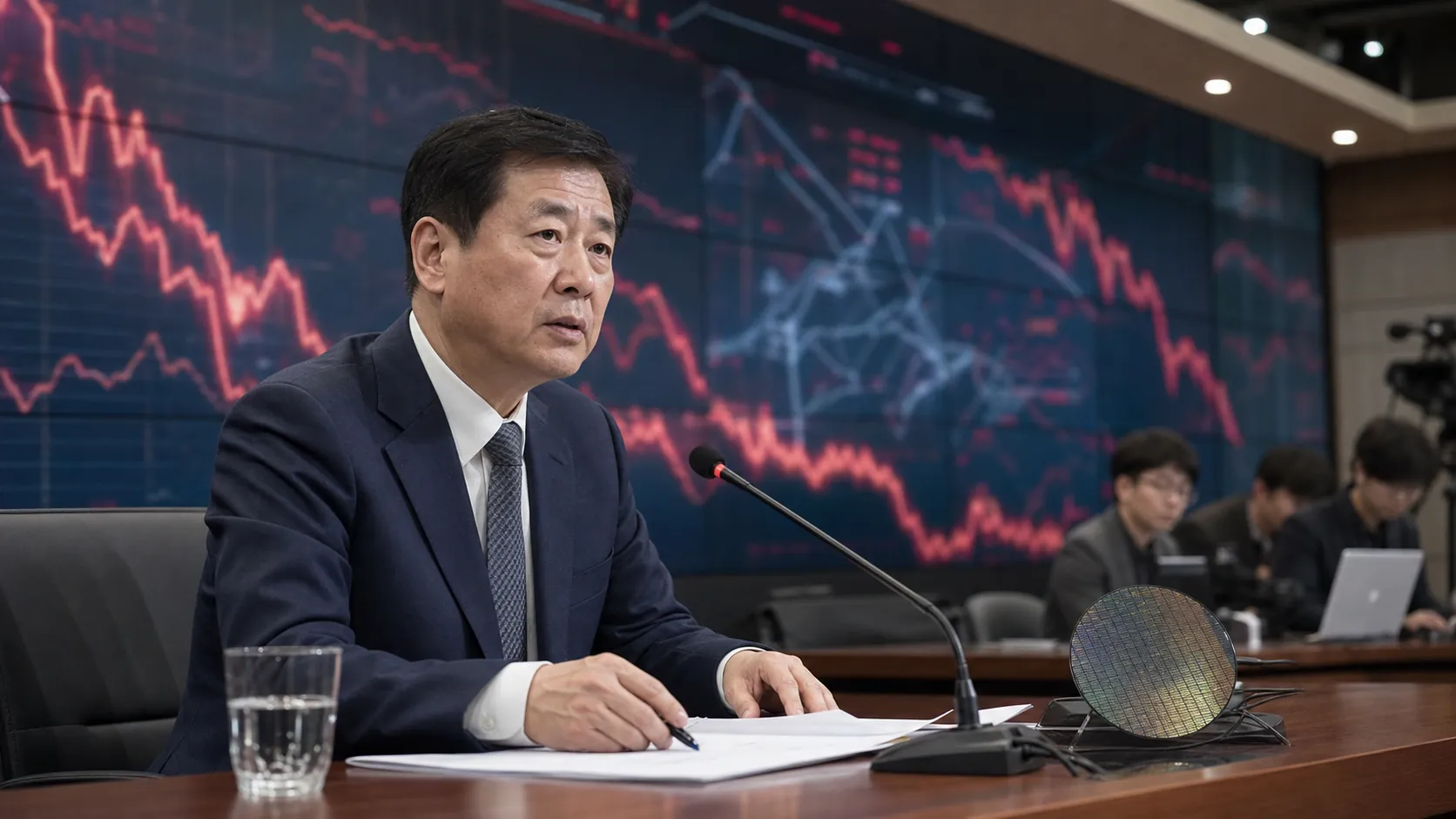 정책실장 "코스피 급락, 구조적 요인 복합 작용"