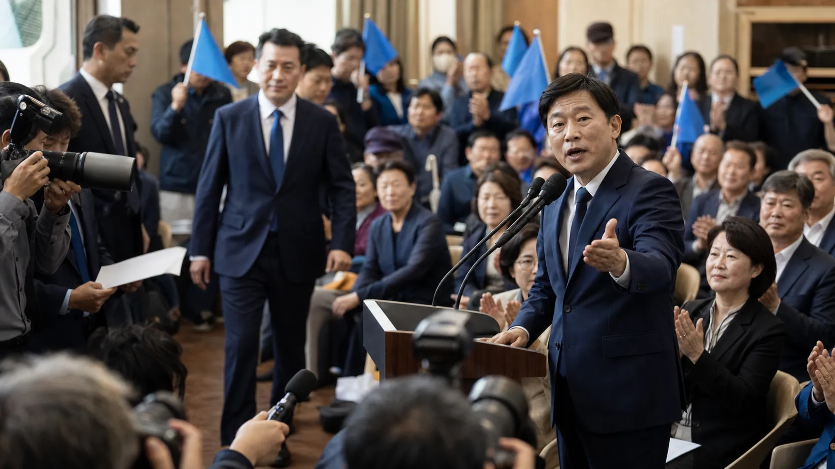 민주당 대표 후보들, 당심·민심 엇갈린 여론조사 두고 신경전
