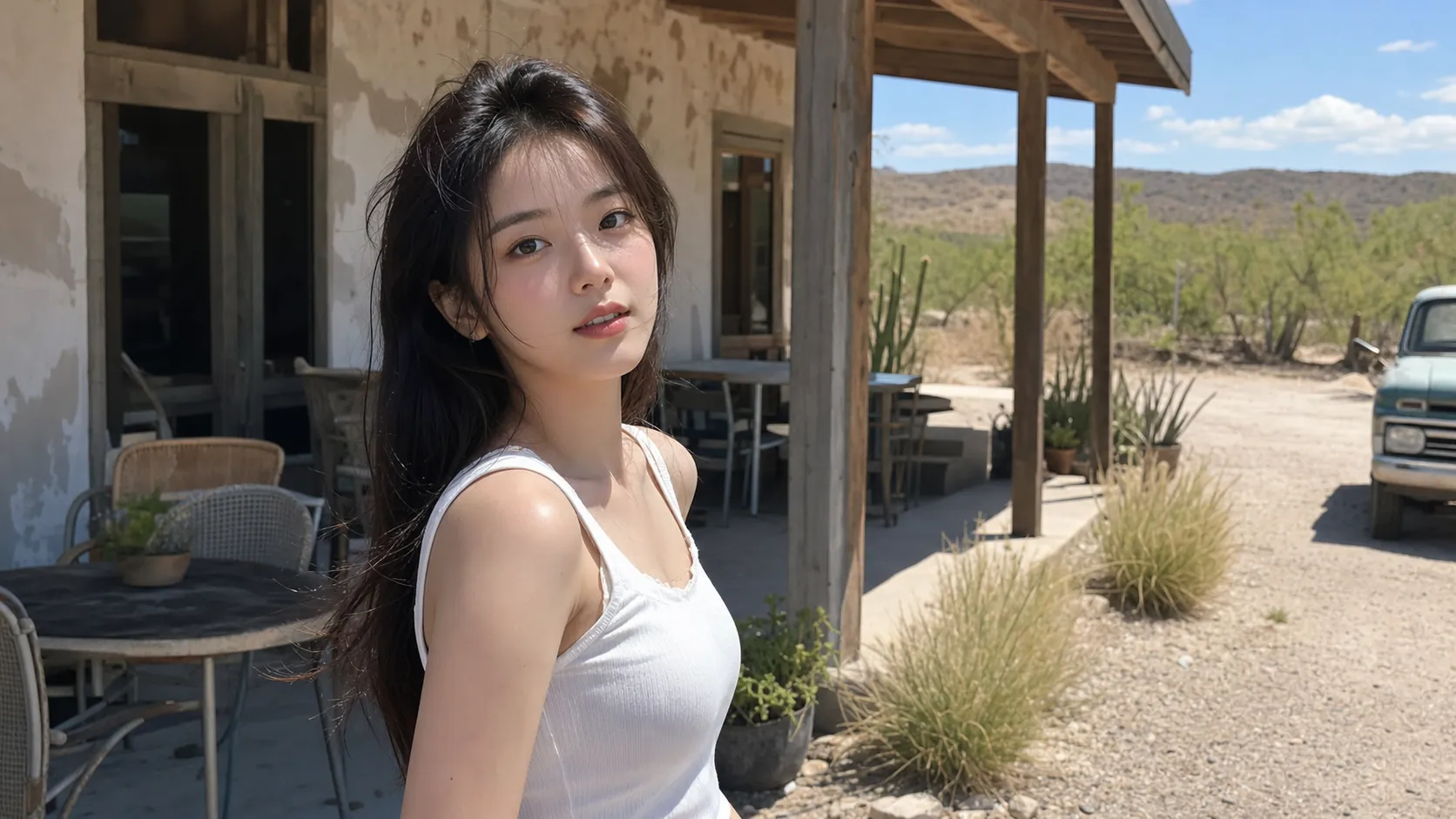 아이브 안유진, 텍사스 여행 사진 공개…청순한 여름 패션 눈길