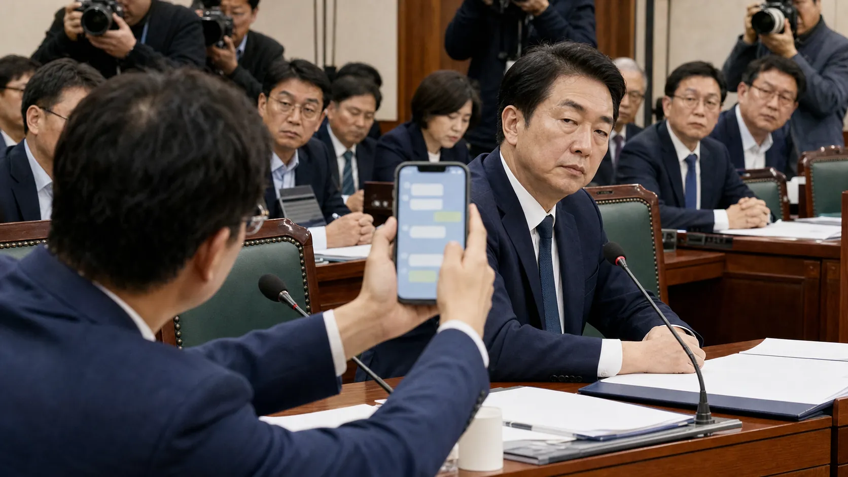 청문회장서 공개된 정몽규-윤용근 문자…'정 선배' 정체 논란