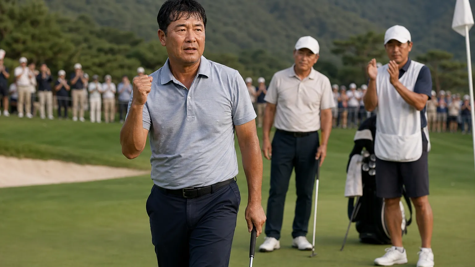 김성용, 연장 접전 끝에 시니어 골프대회 정상…시즌 2승