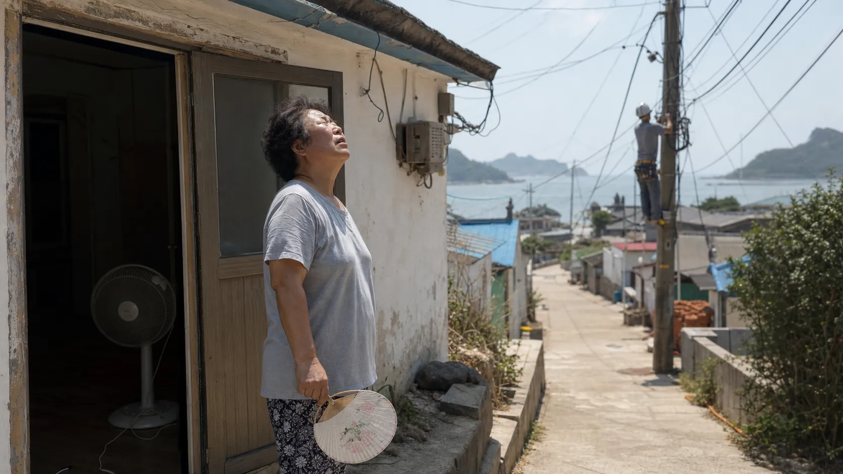 폭염 속 백령도 정전 사태, 주민 불편 가중