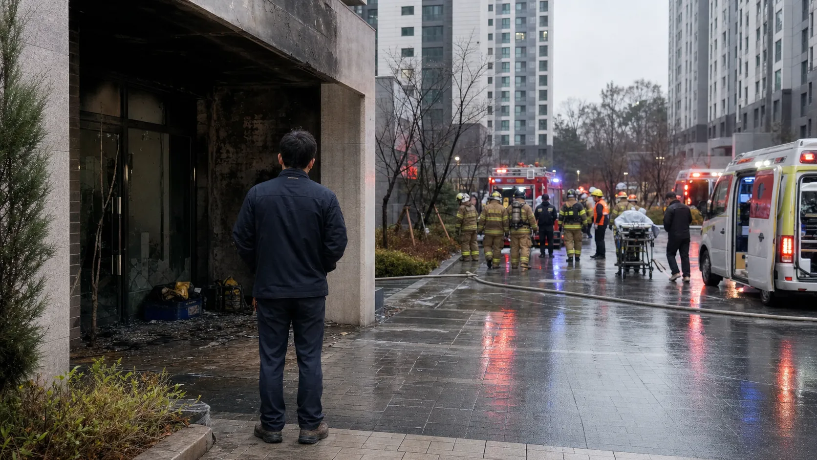 경산 아파트 방화 피해 50대 관리직원 사망…사상자 7명으로 늘어