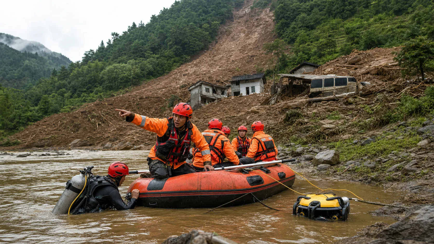 충칭 산사태 사망자 51명으로 늘어…실종자 10명 수색 지속