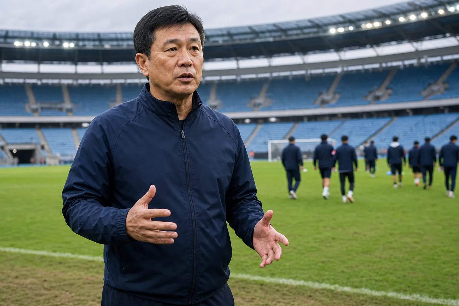 홍명보 감독, 인터뷰 보이콧 논란에 "경기력 영향 없었다"
