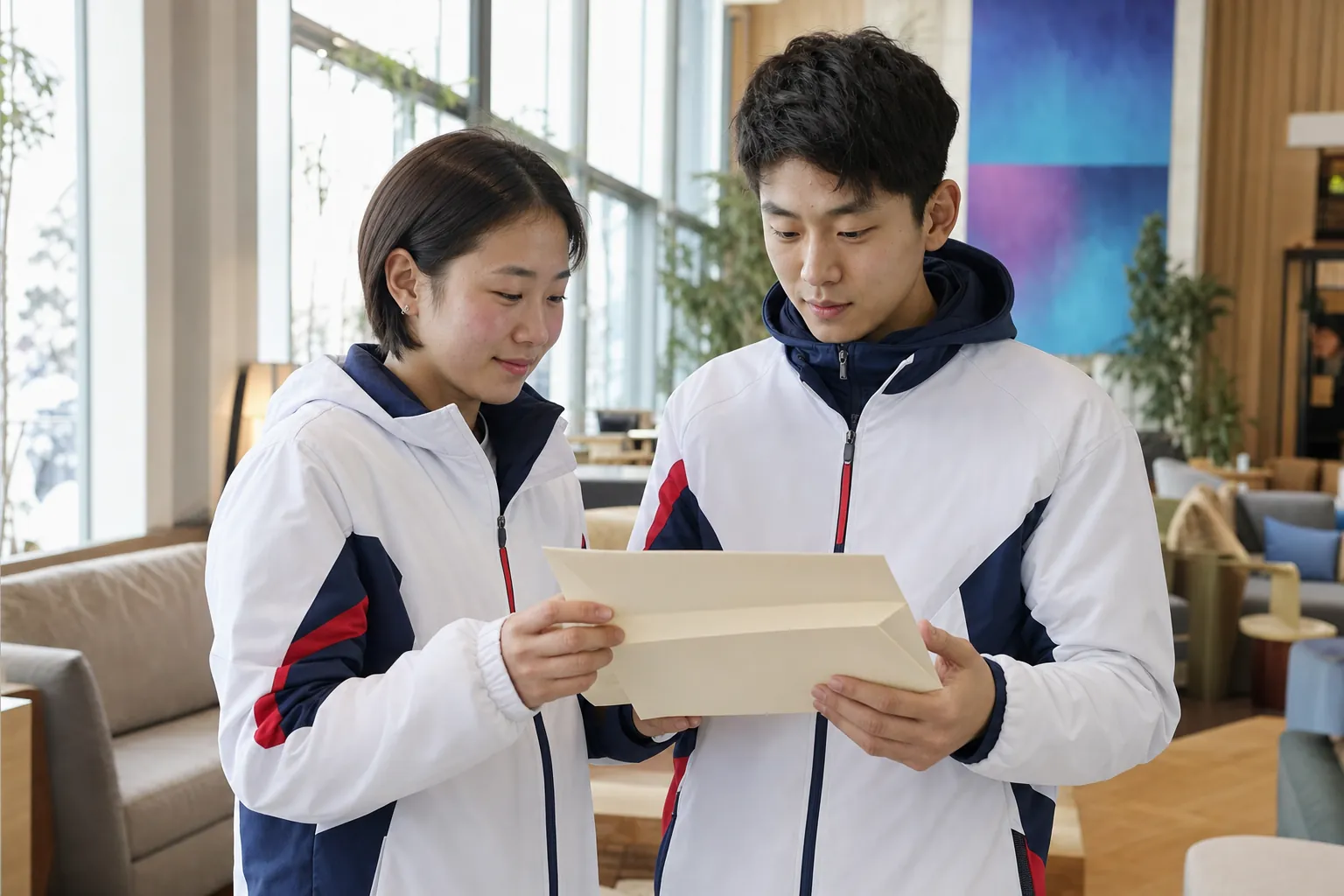최가온·황대헌, 대통령 축전 전달받아