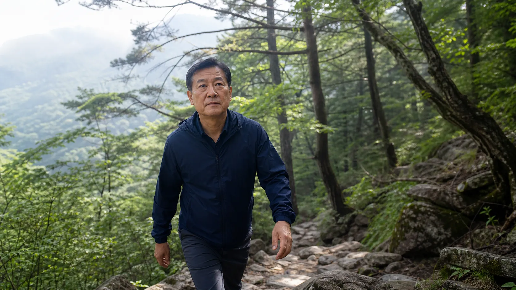 송영길, 무등산 노무현 길에서 승리 다짐…"바람 거슬러 나아가겠다"