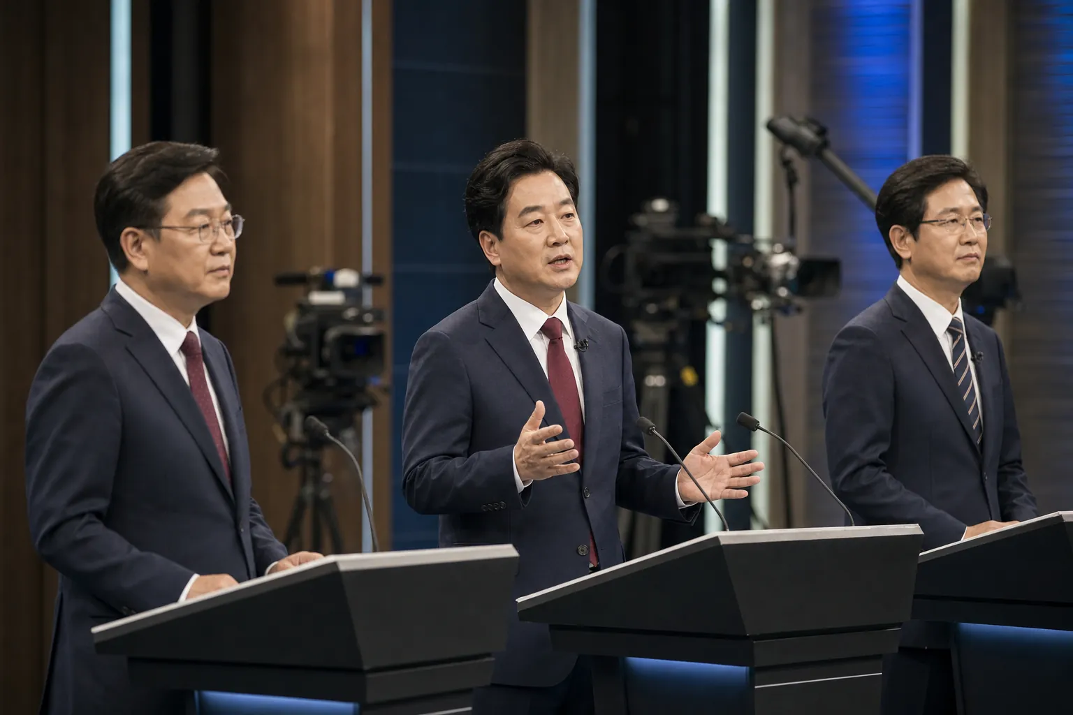 민주당 대표 후보들, 첫 TV토론서 '민생·개혁·안정' 강조