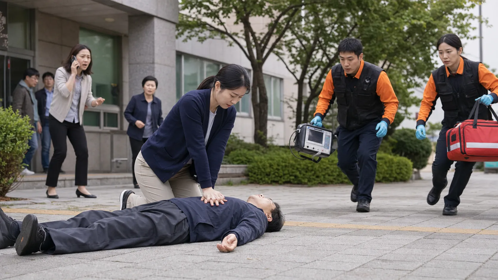 주민센터 앞 심정지 환자 살린 간호직 공무원