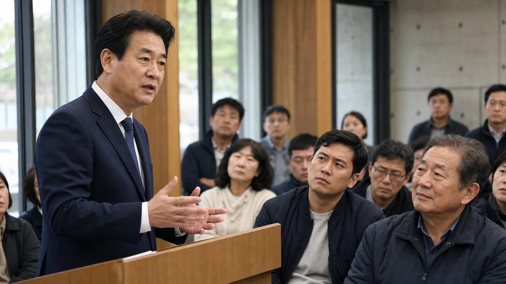 민형배 시정 평가, 긍정·부정 2%p 접전
