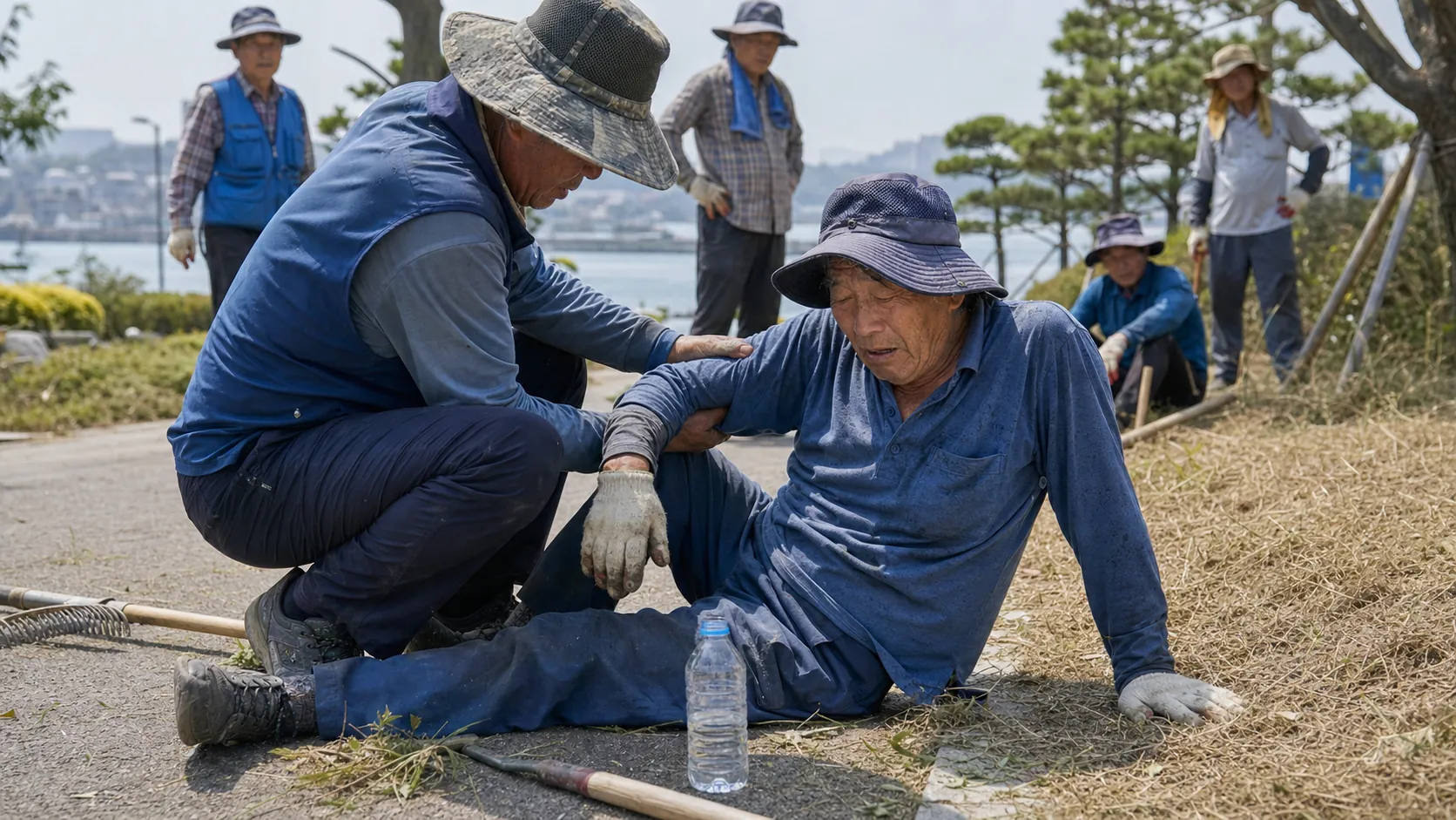 폭염 속 공공근로 참여자 사망…작업 중단