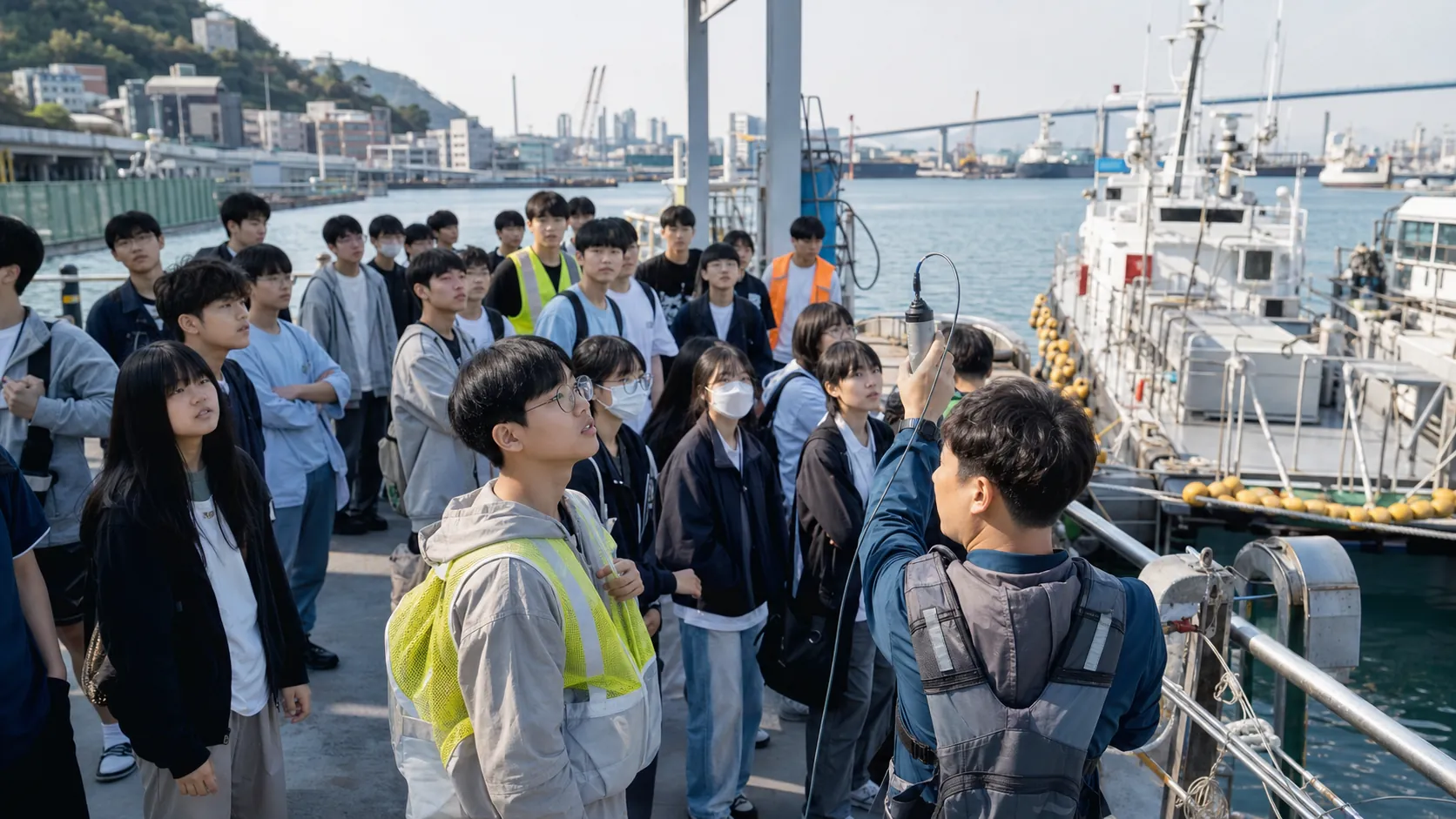양산 청소년 20여명, 영도 해양 직군 현장 탐색