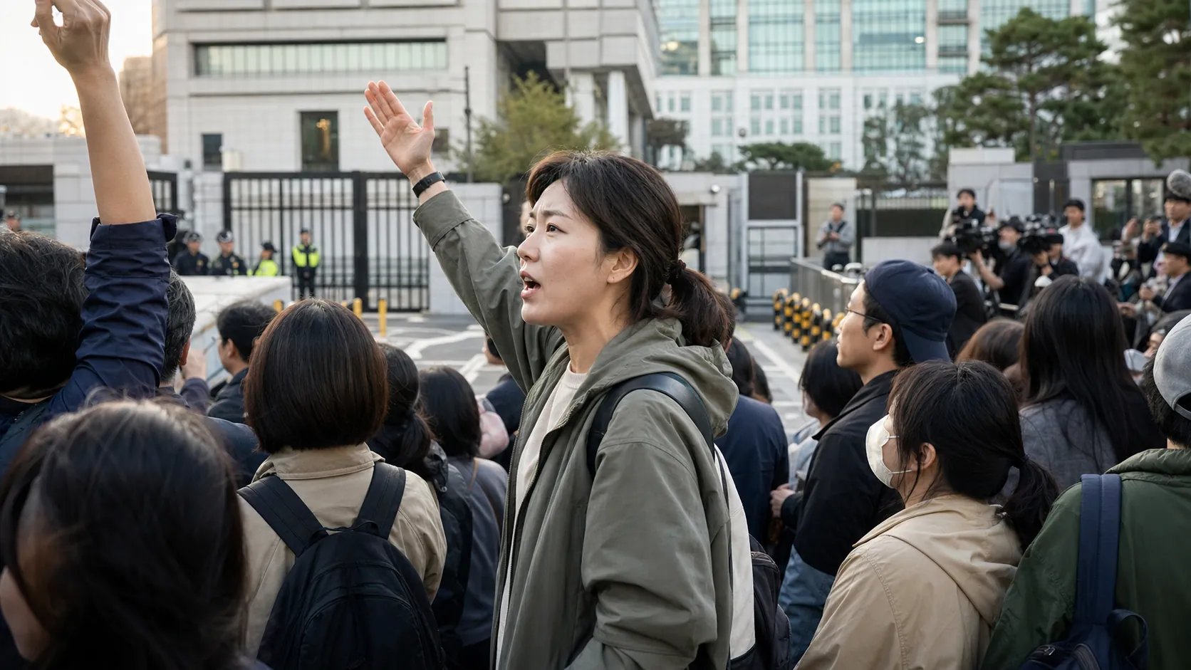업무방해 송치된 30대 여성, 미 대사 환영 집회 참석