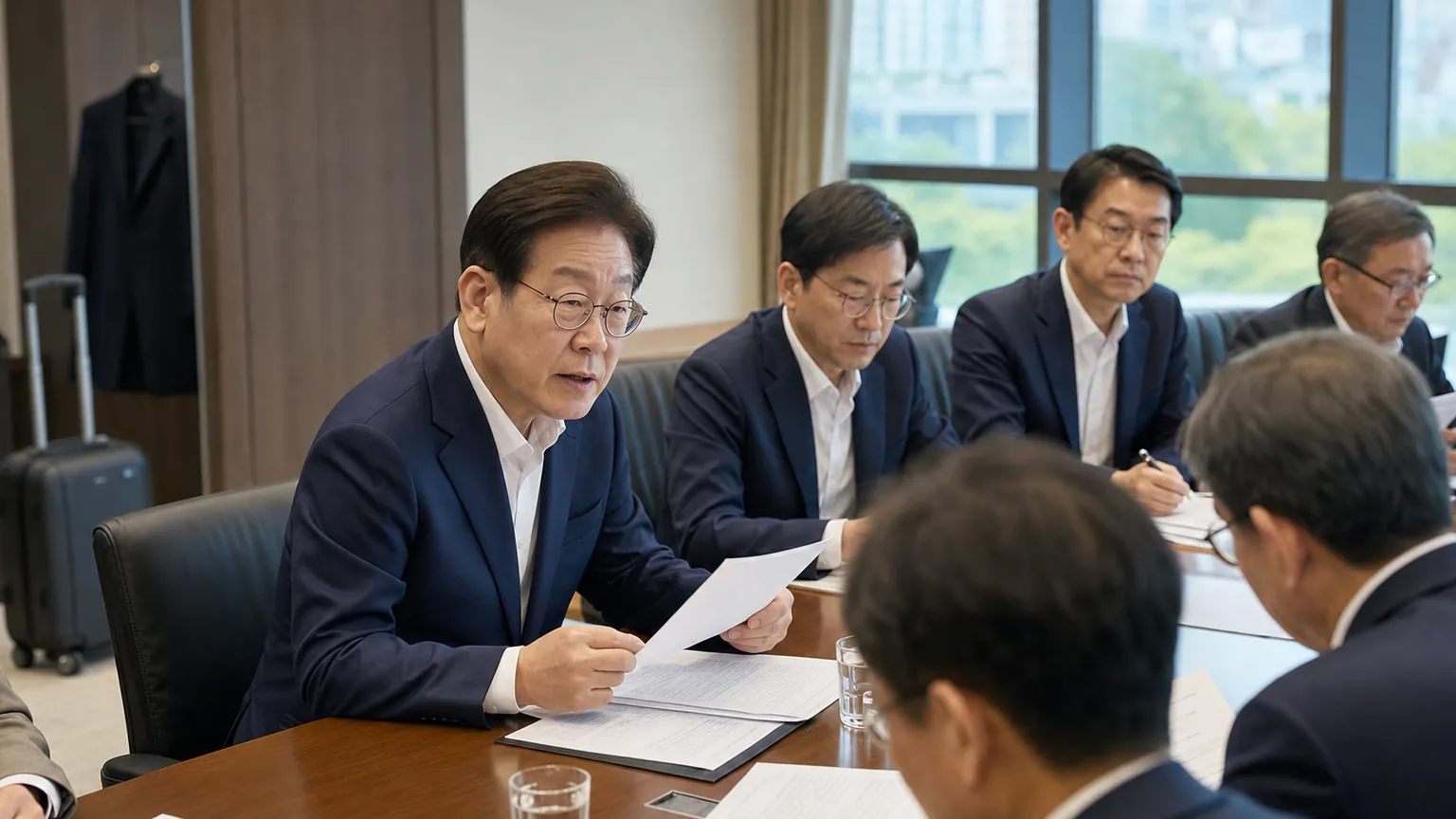귀국 직후 시장 점검 나선 이 대통령
