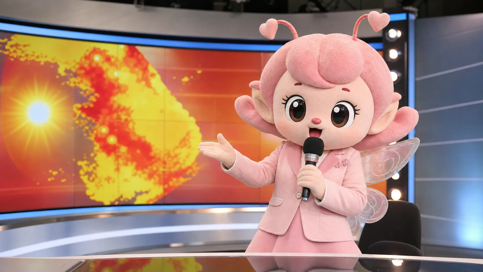 하츄핑, 기상캐스터로 폭염 특보 안내