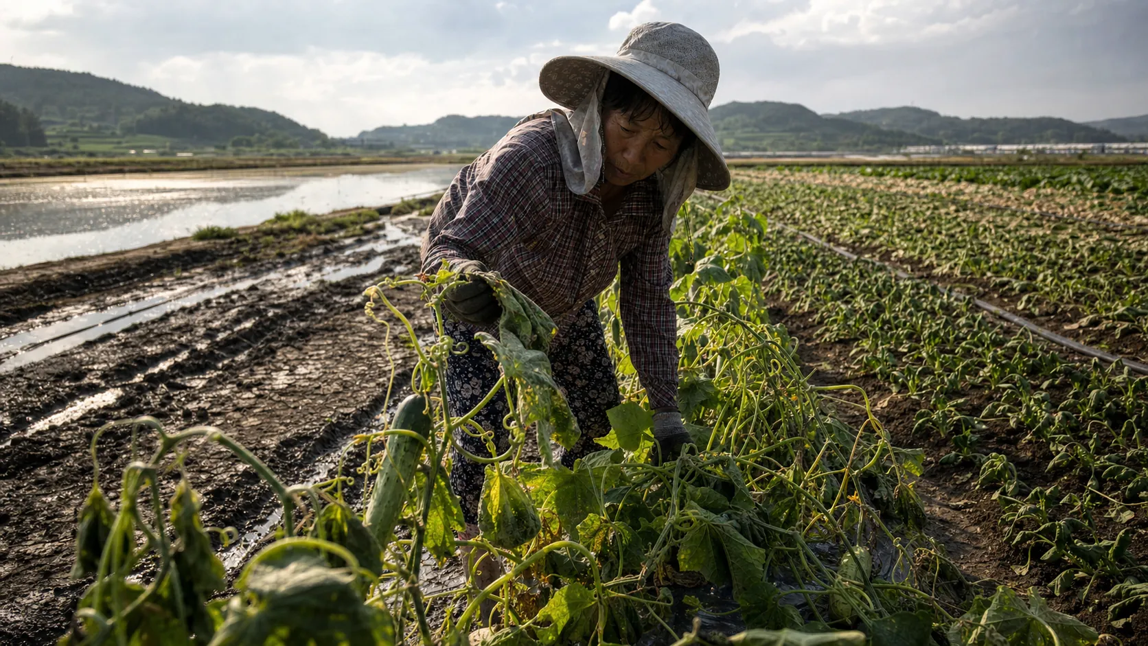 호우 뒤 폭염에 채소 가격 급등…용수·전력 부담도 확대