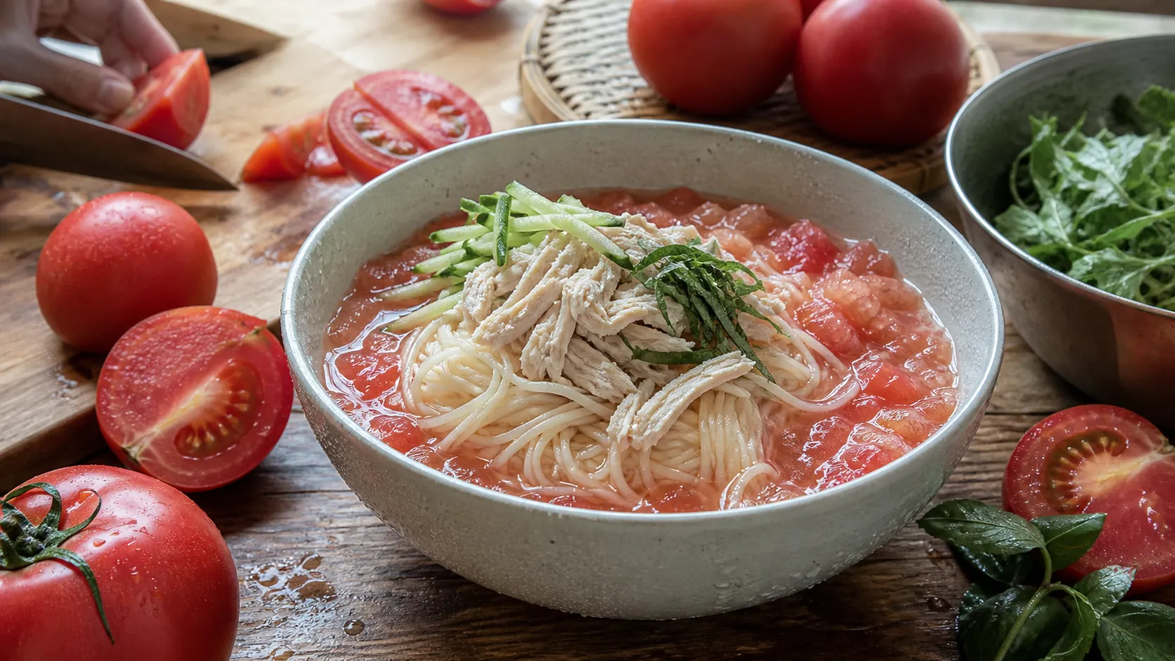 전혜빈의 여름 토마토 국수, 균형이 관건
