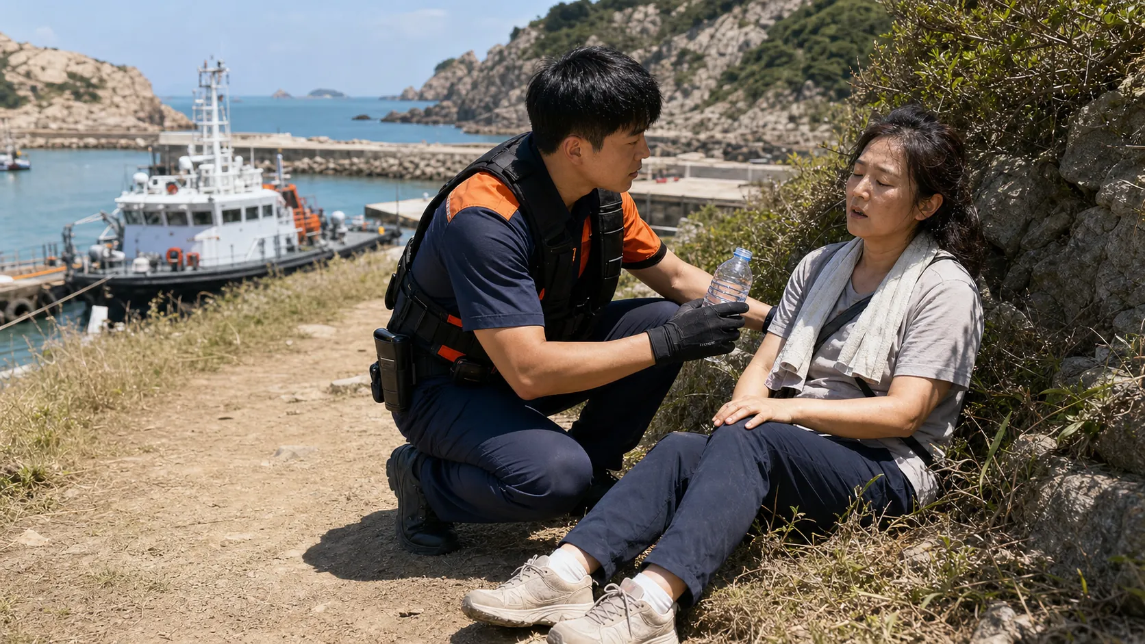 군산 명도서 40대 관광객 탈진…이송 중 회복