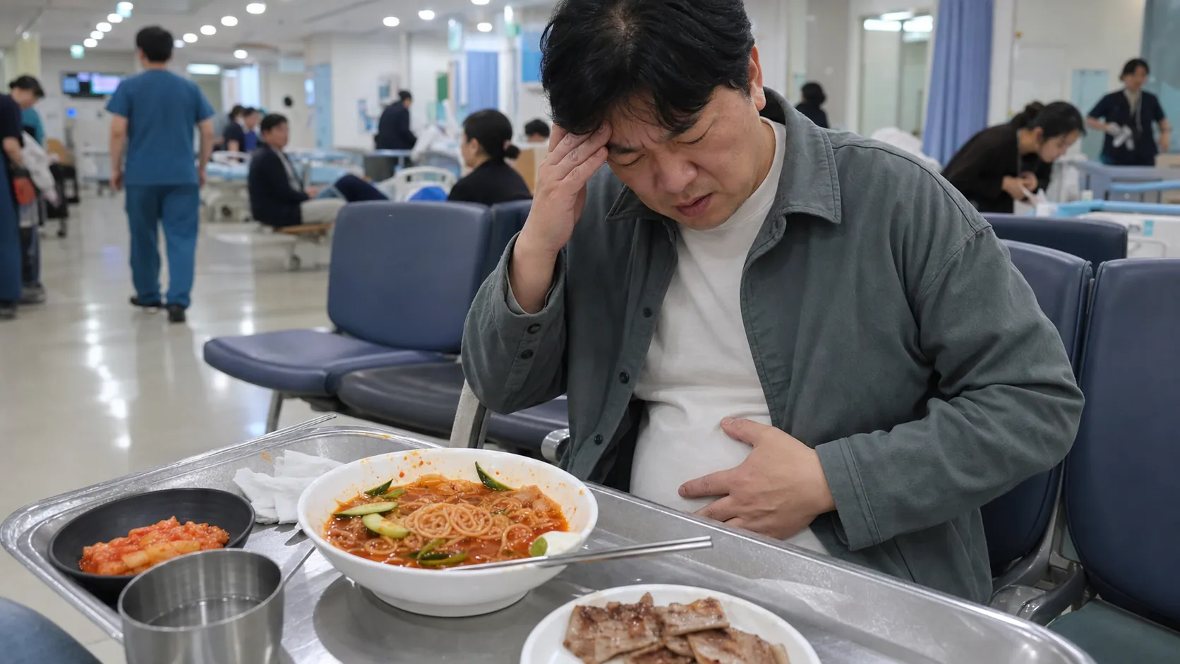 수영, 맛있는 음식 멈추지 못해 응급실 찾은 사연