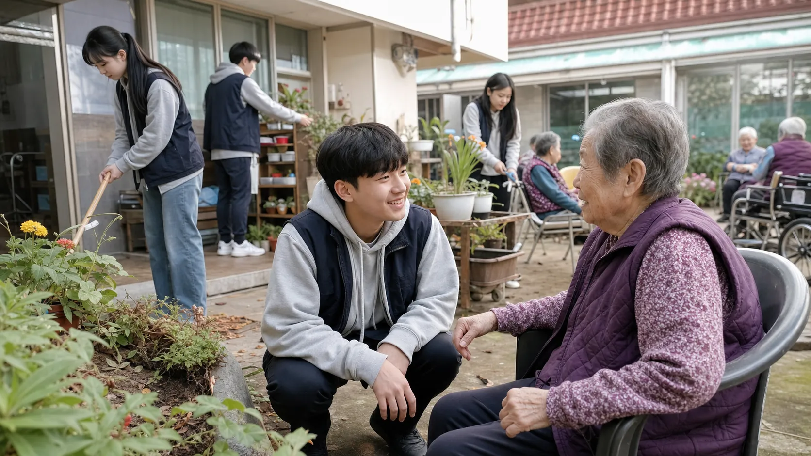 대학·고교·요양원 잇는 세대공감 봉사