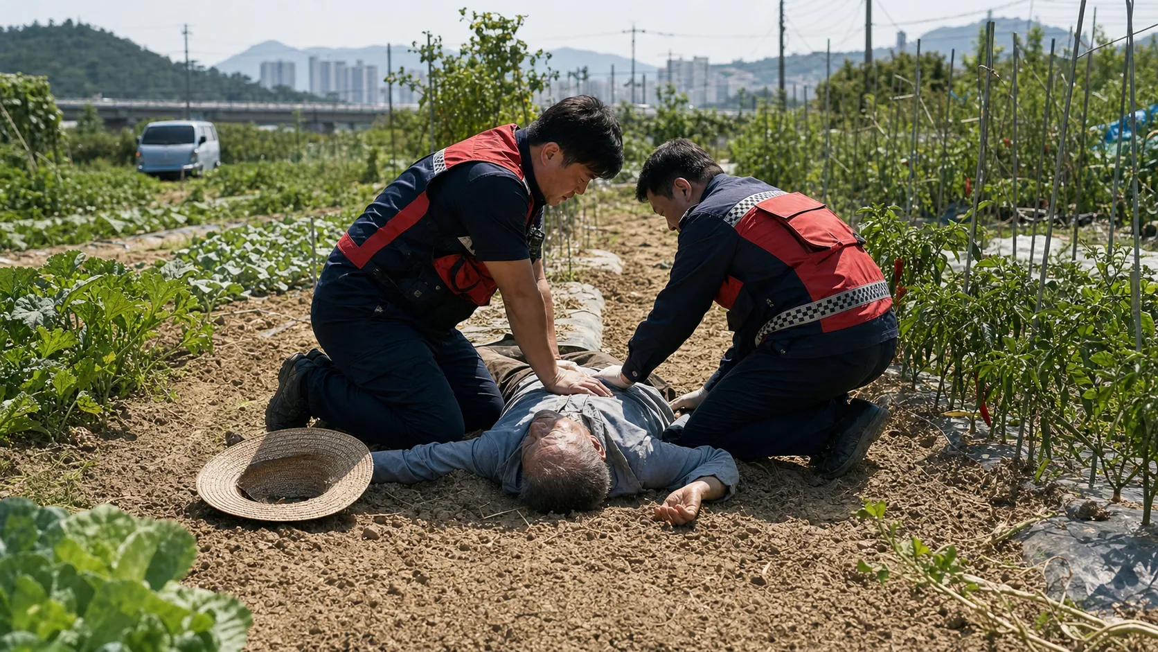 부산 폭염 속 밭일하던 70대 사망
