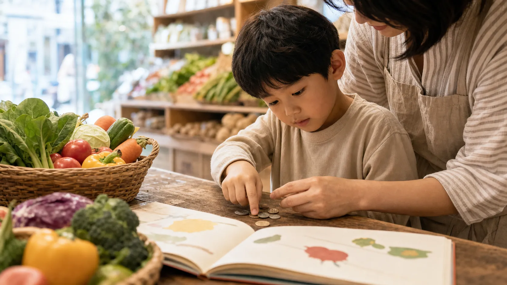 그림책과 장보기로 익히는 돈의 가치