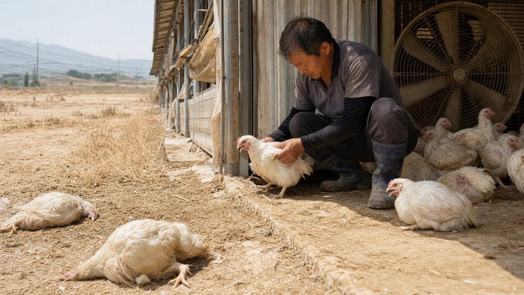 충북 온열질환 92명·가축 3만여 마리 폐사