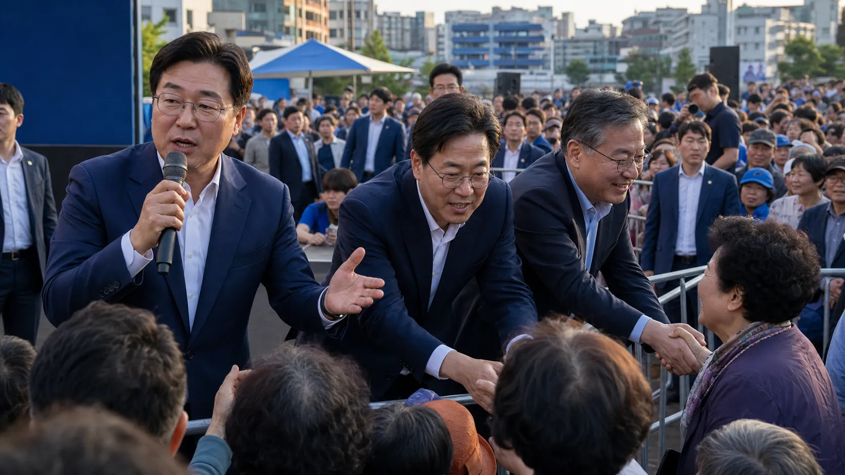 민주당 대표 후보 3인, 권리당원 33% 호남서 격돌