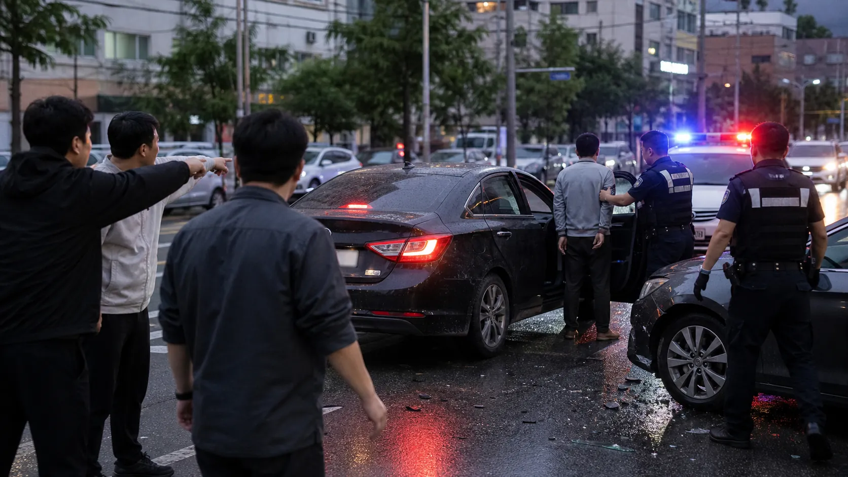 시민 추격 끝에 음주 뺑소니 30대 검거