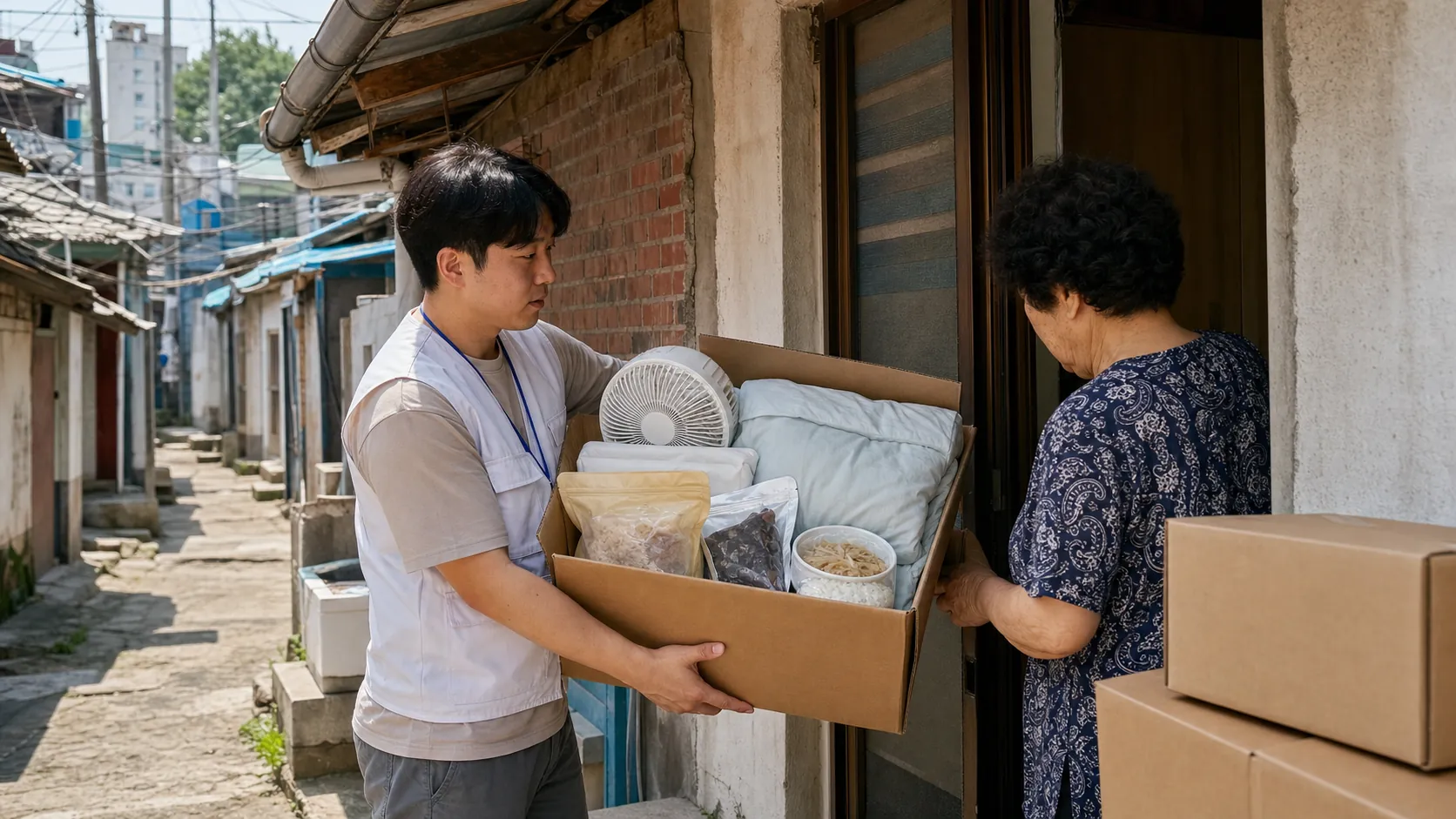 하나금융, 폭염 대응 물품 1300상자 전국 지원