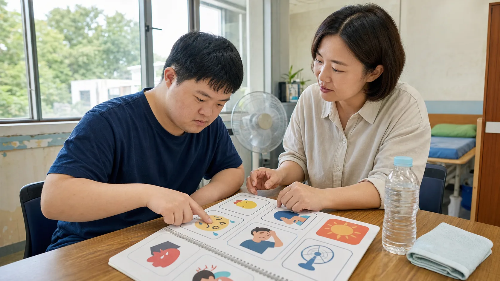 그림으로 알리는 온열질환 증상…발달장애인 지원