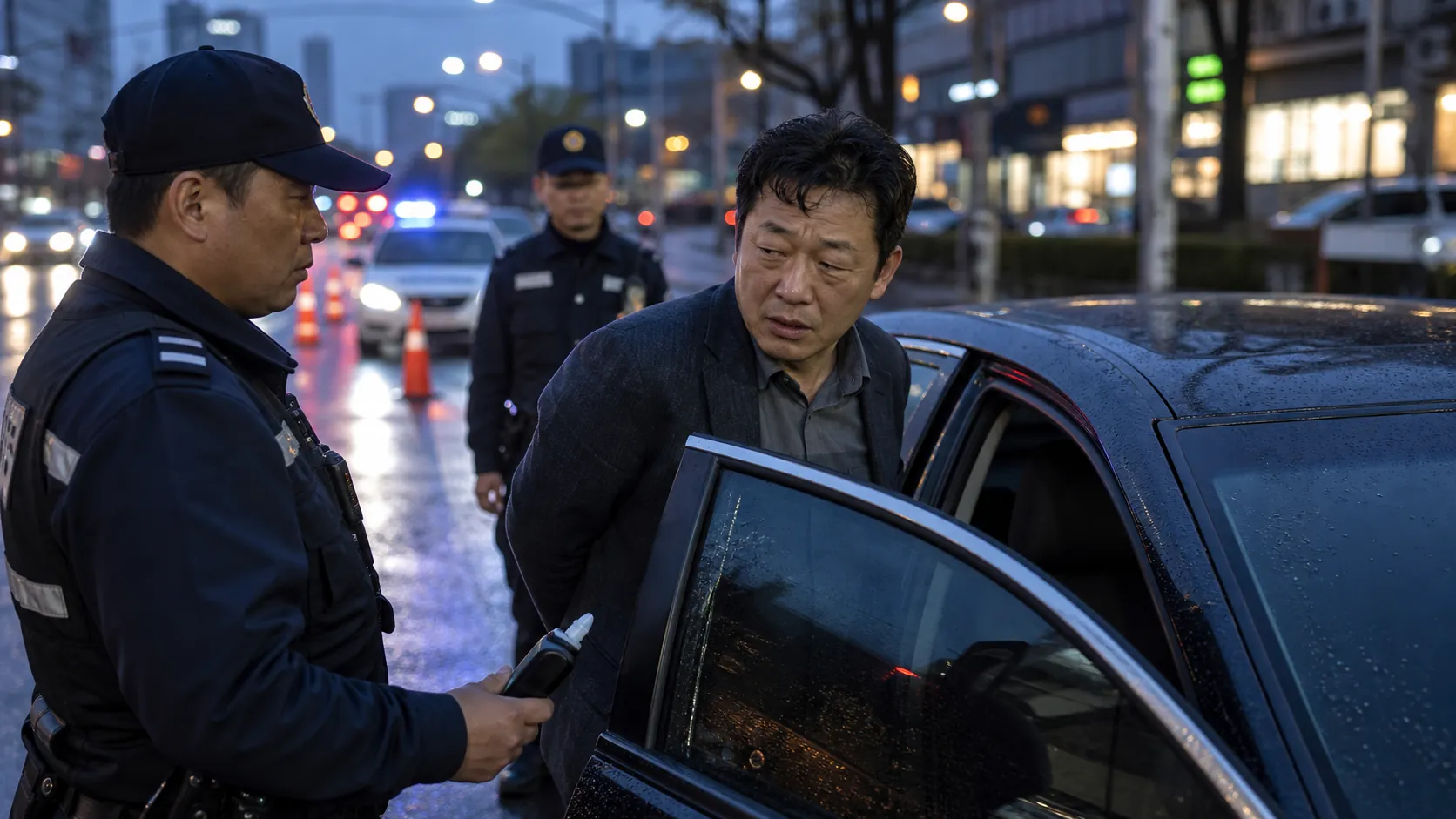 천안서 음주측정 거부한 50대 현행범 체포