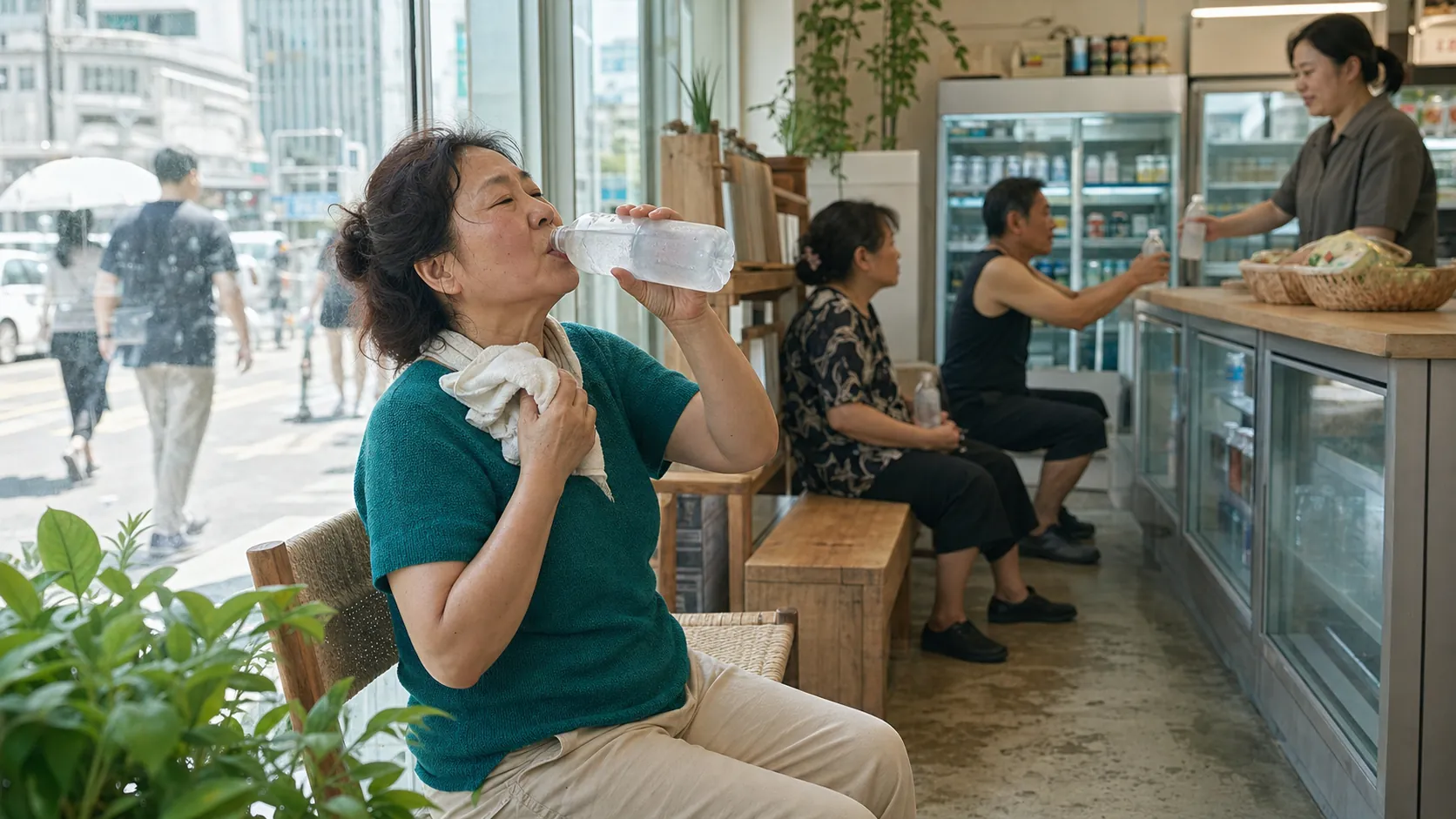 폭염 속 편의점·식품사 공간, 도심 쉼터로 변신