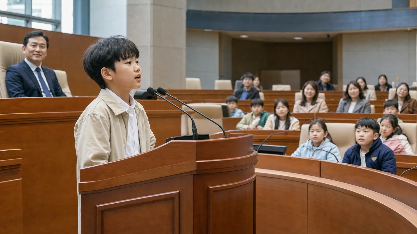 부산 초등생, 본회의장에서 지방의회 체험