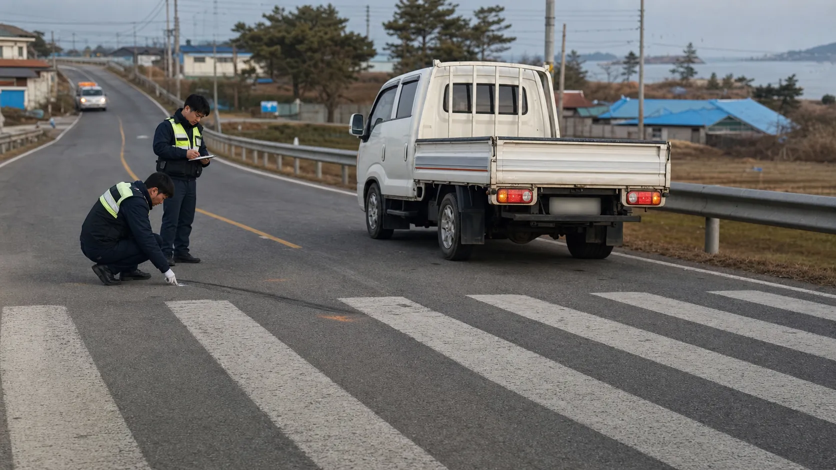 태안 횡단보도서 60대 숨져…70대 화물차 운전자 조사