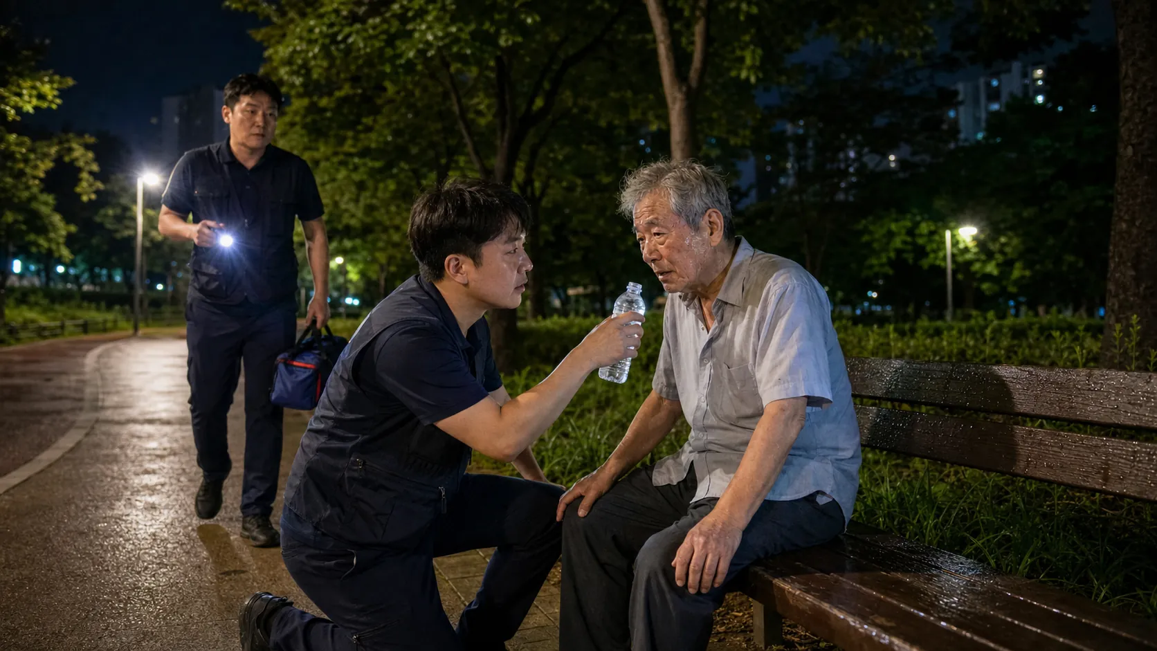 열대야 산책 나선 72세 남성, 위치 추적으로 구조