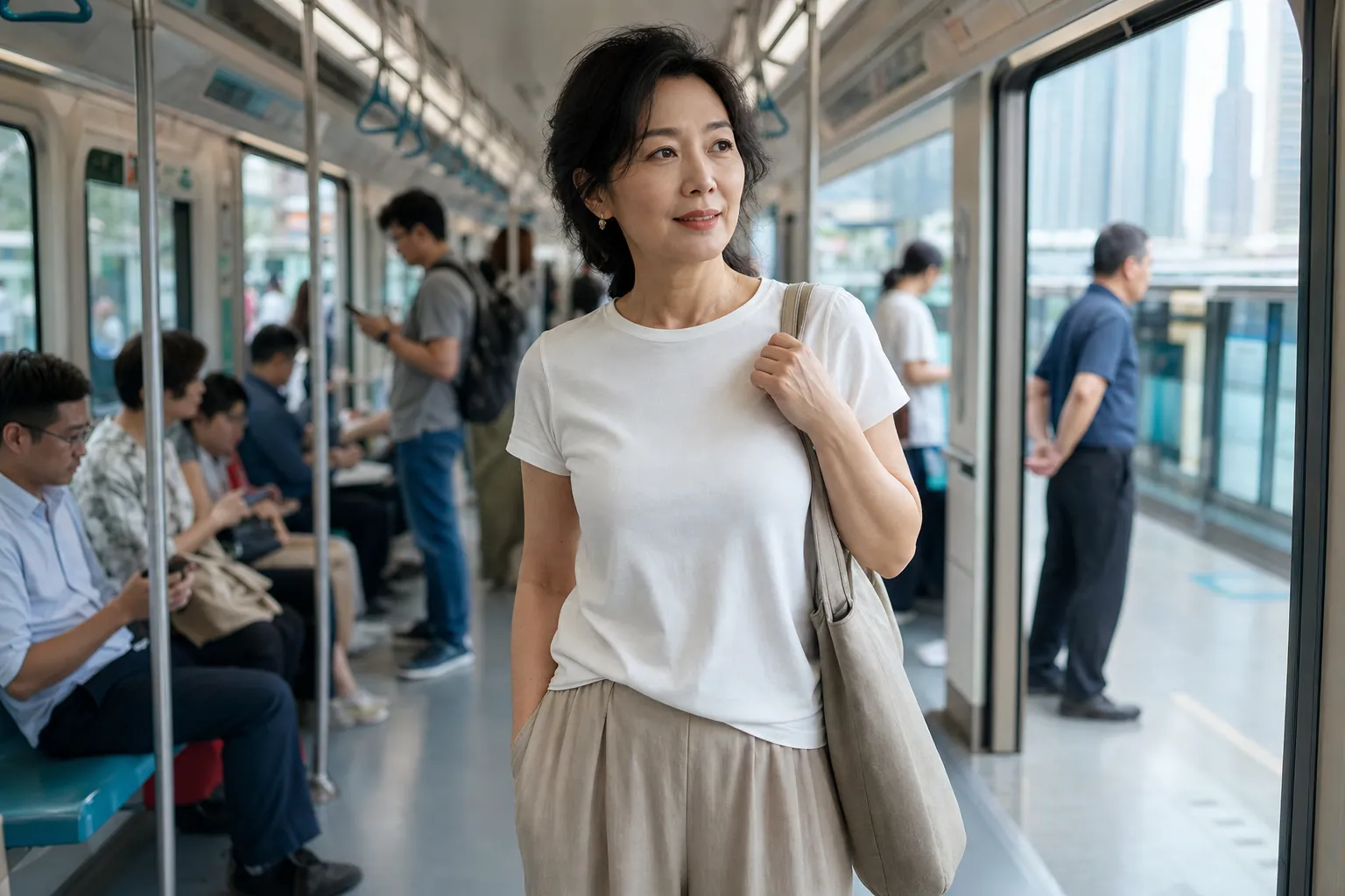 김희선, 상하이 대중교통 타고 여름 여행